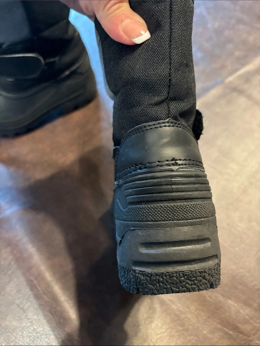 Storm Kidz Black Winter Snow Boots - Insulated Waterproof Boots, size 7